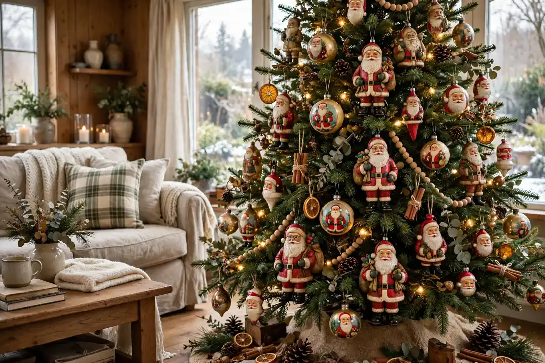Vintage Santa tree
