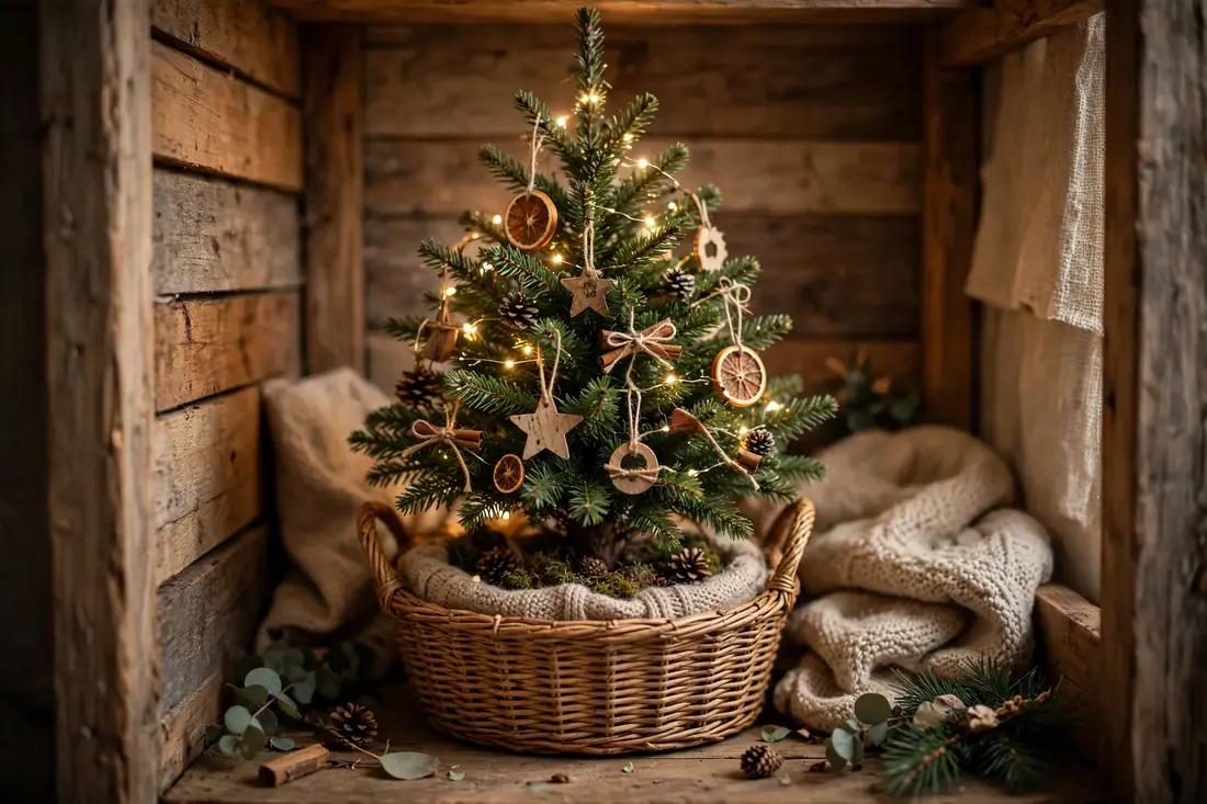 Small tree in basket