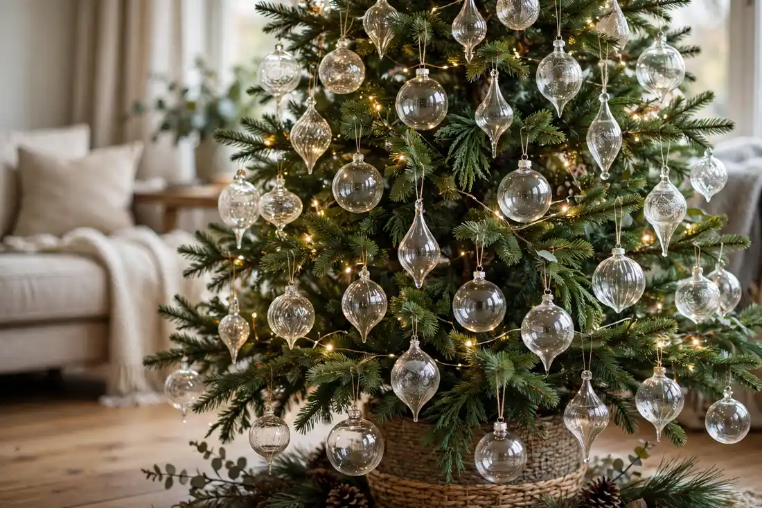 Clear glass ornaments