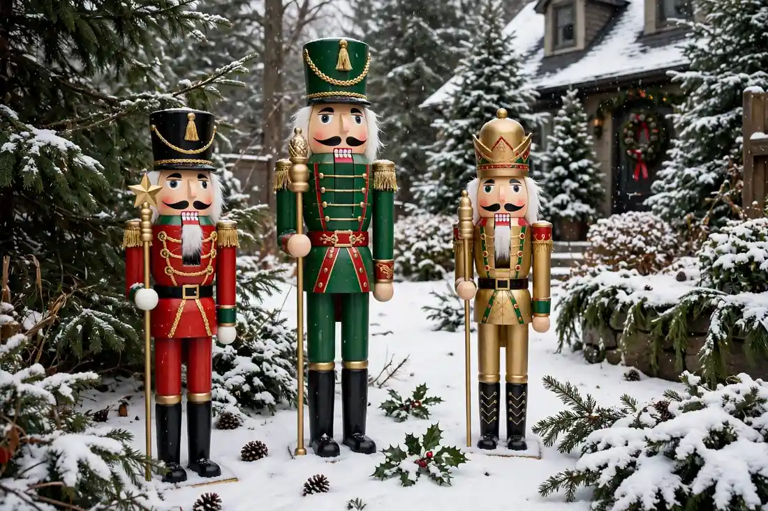 Outdoor nutcracker figures