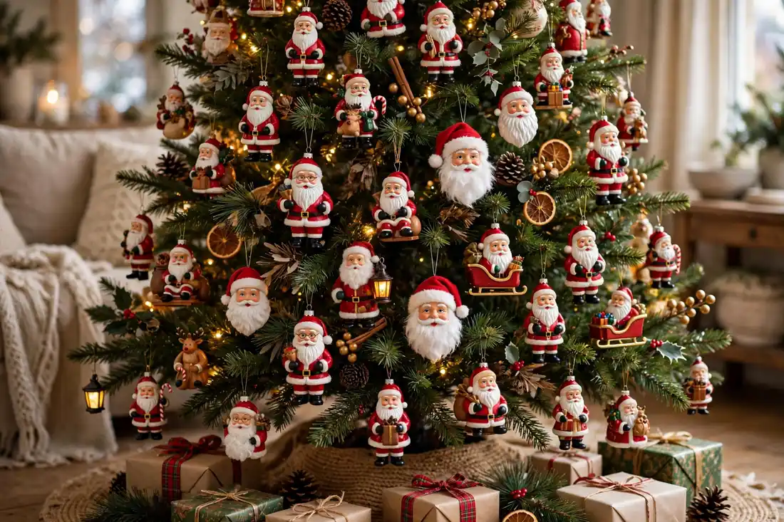 Santa ornament tree