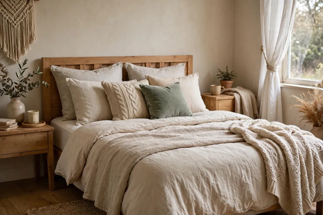 Cozy throw pillows