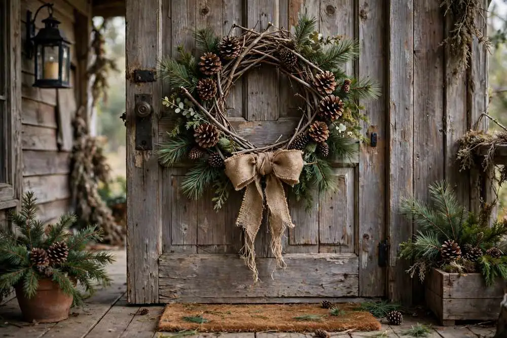 Pinecone and Twig Wreath