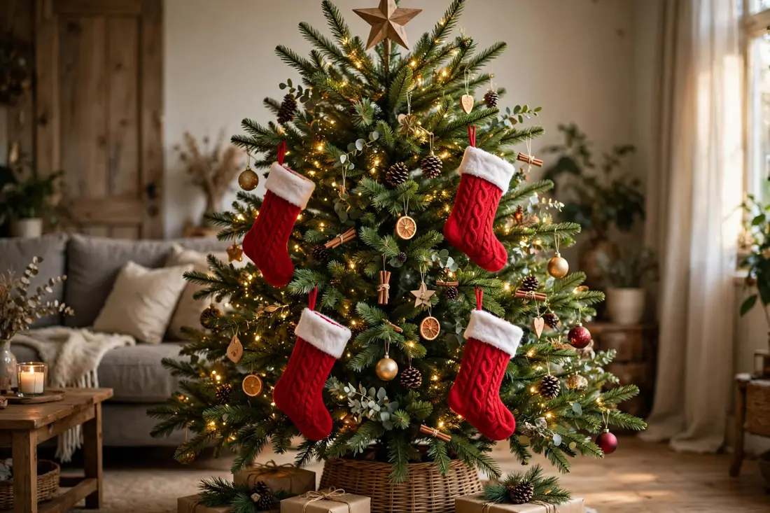 Santa stocking tree