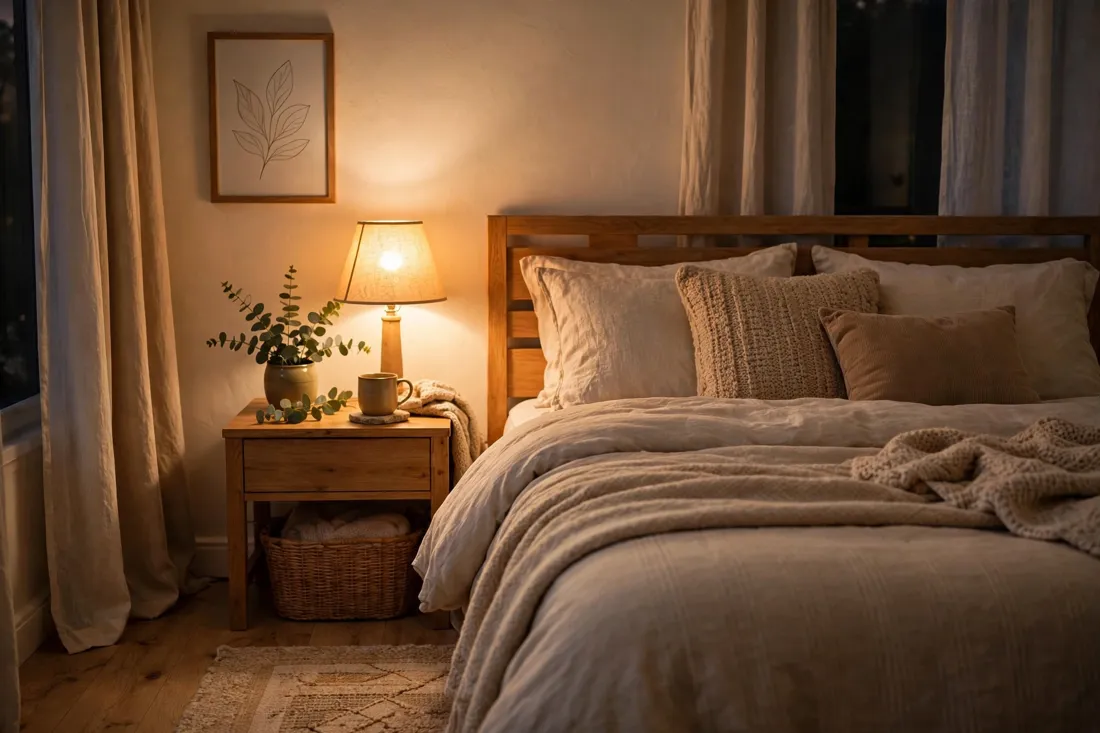 Cozy bedside lamp