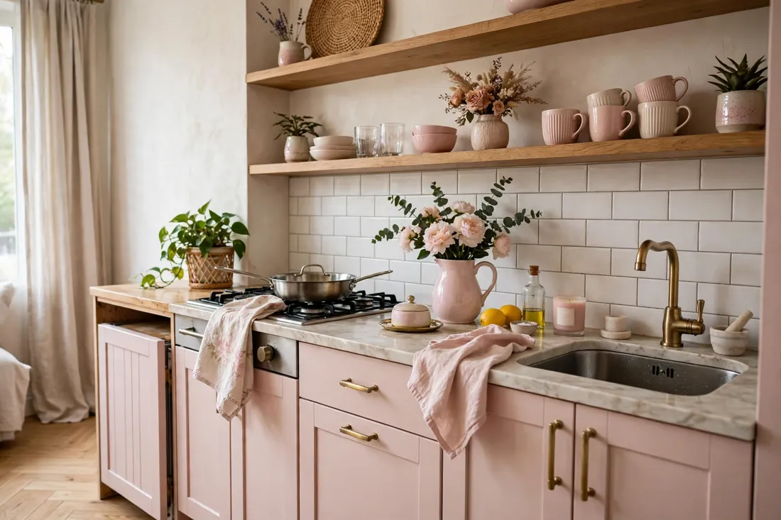 Feminine kitchen touches