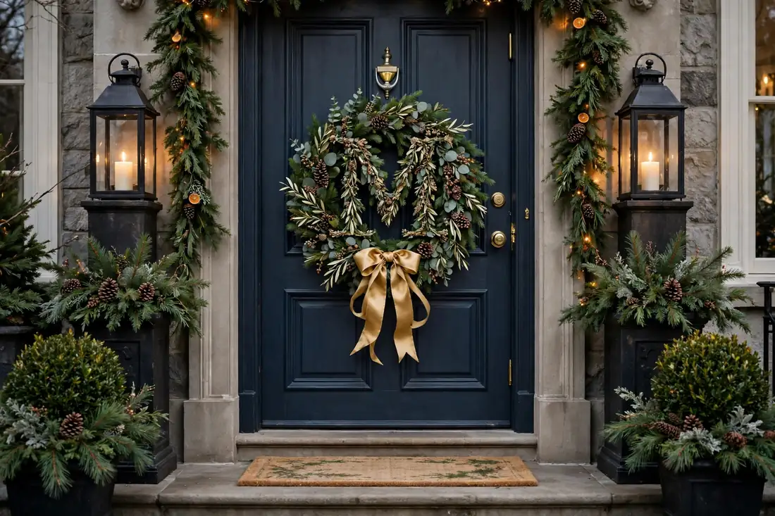 Elegant monogram wreath