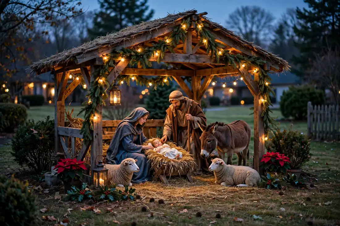 Outdoor nativity display
