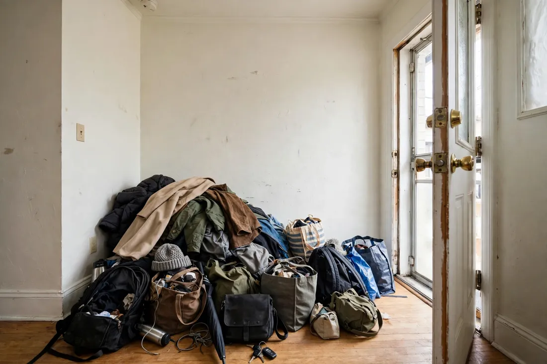 Studio apartment no entry storage plan mistake