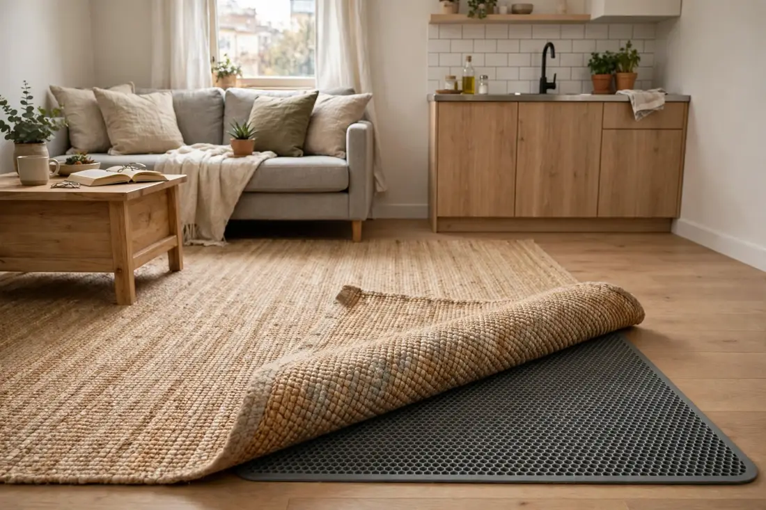 Studio apartment rug pad