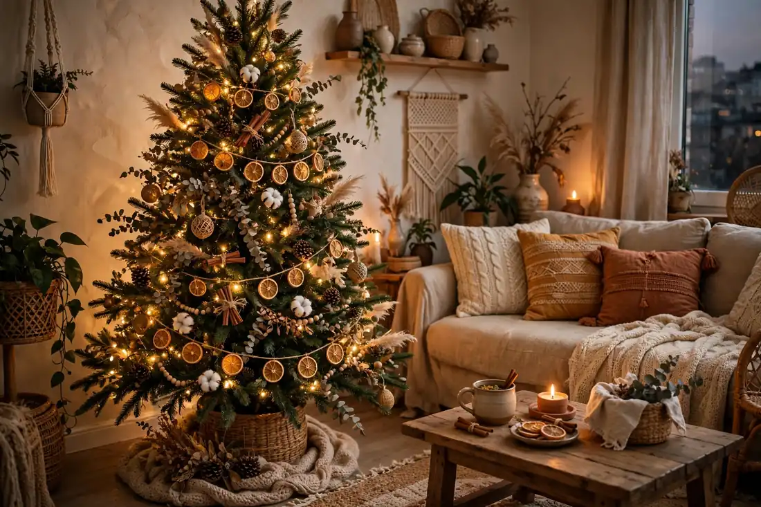 Boho apartment tree
