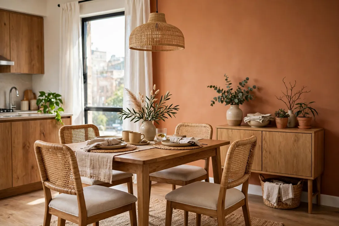 One bedroom apartment dining room color