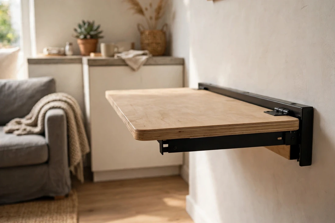 Studio apartment fold-down desk tip