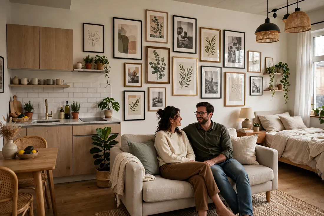 Couple's gallery wall
