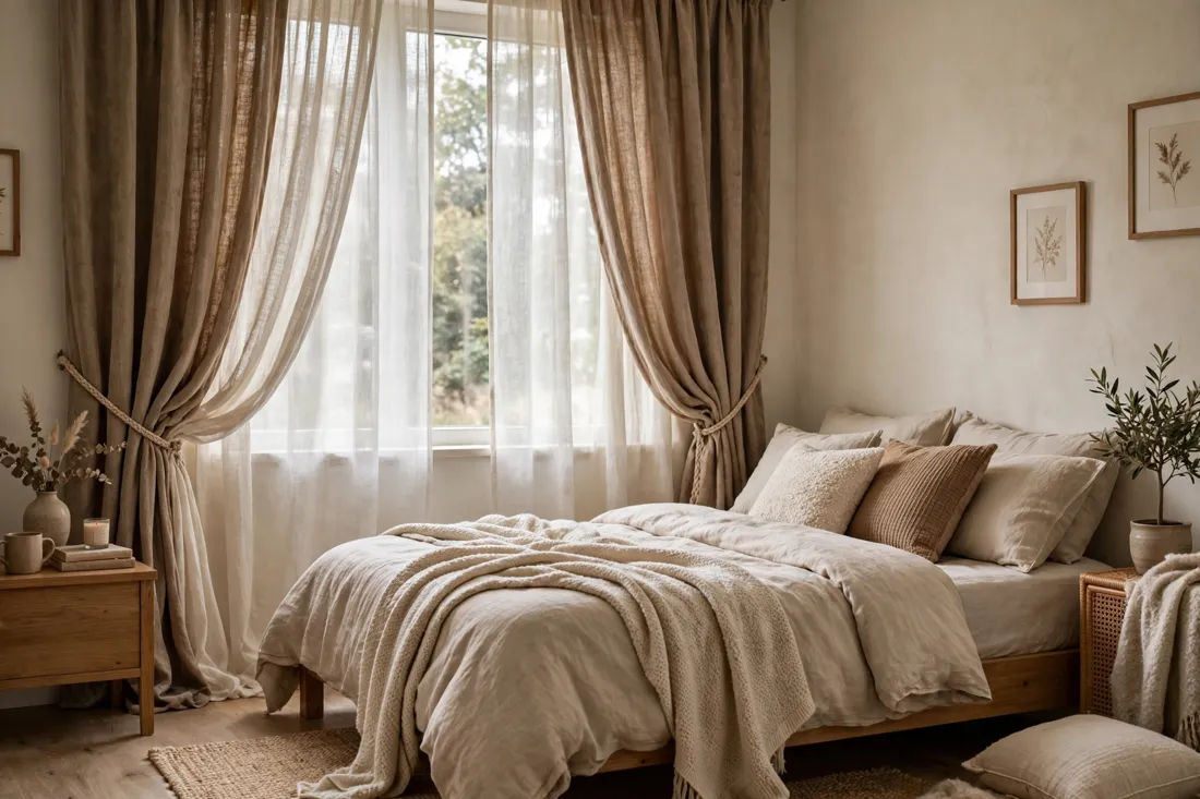 Layered cozy curtains