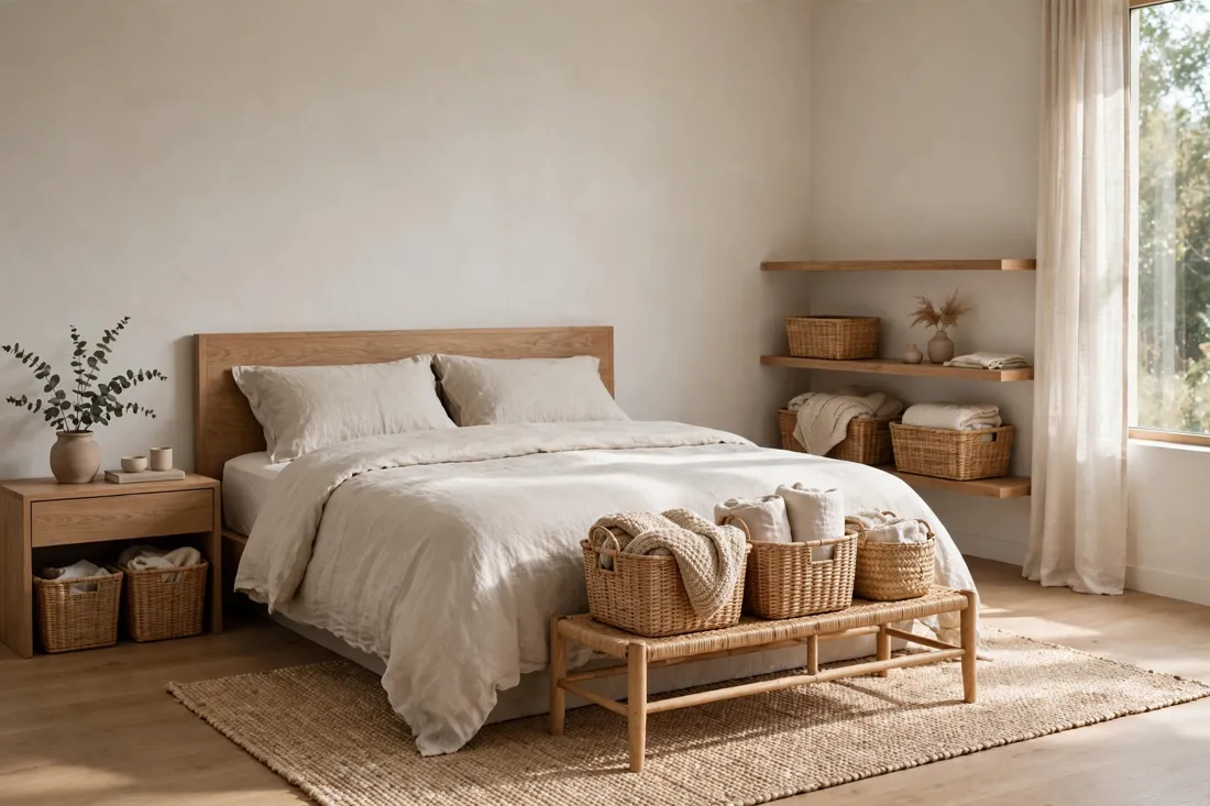 Minimalist storage baskets