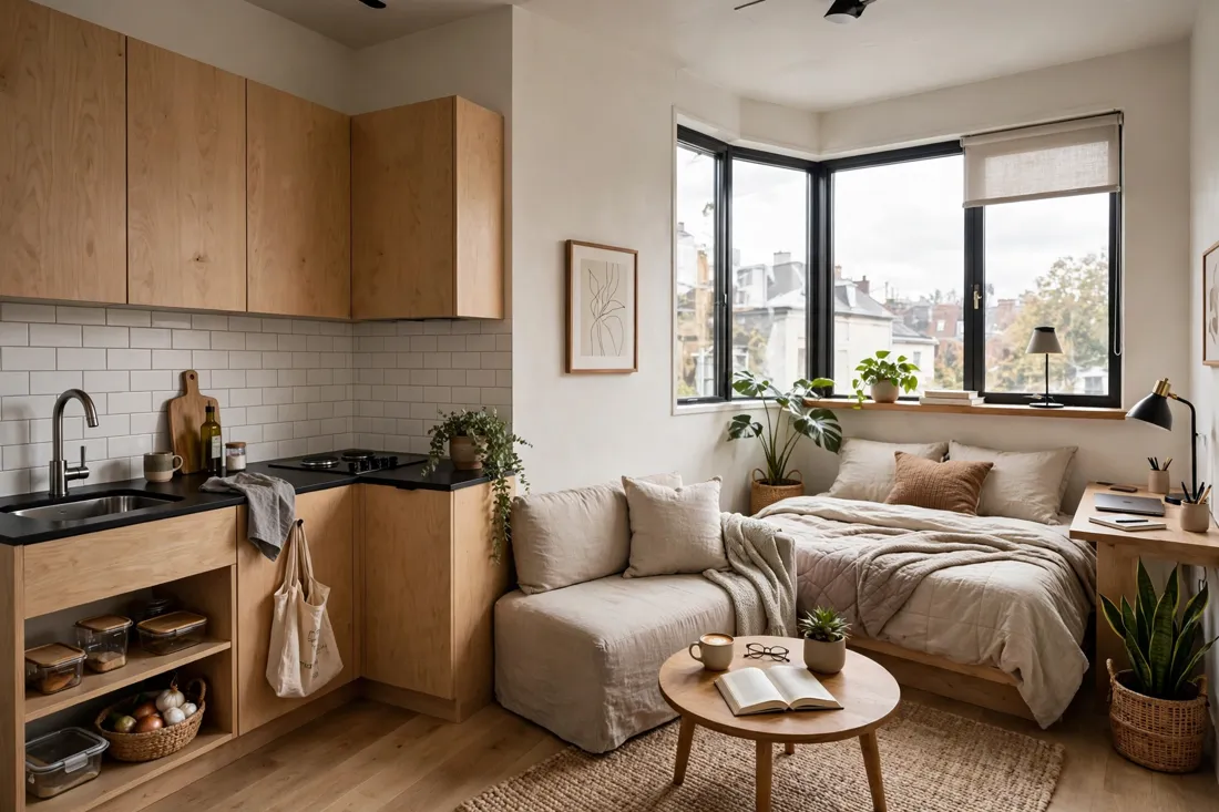 Functional corner layout