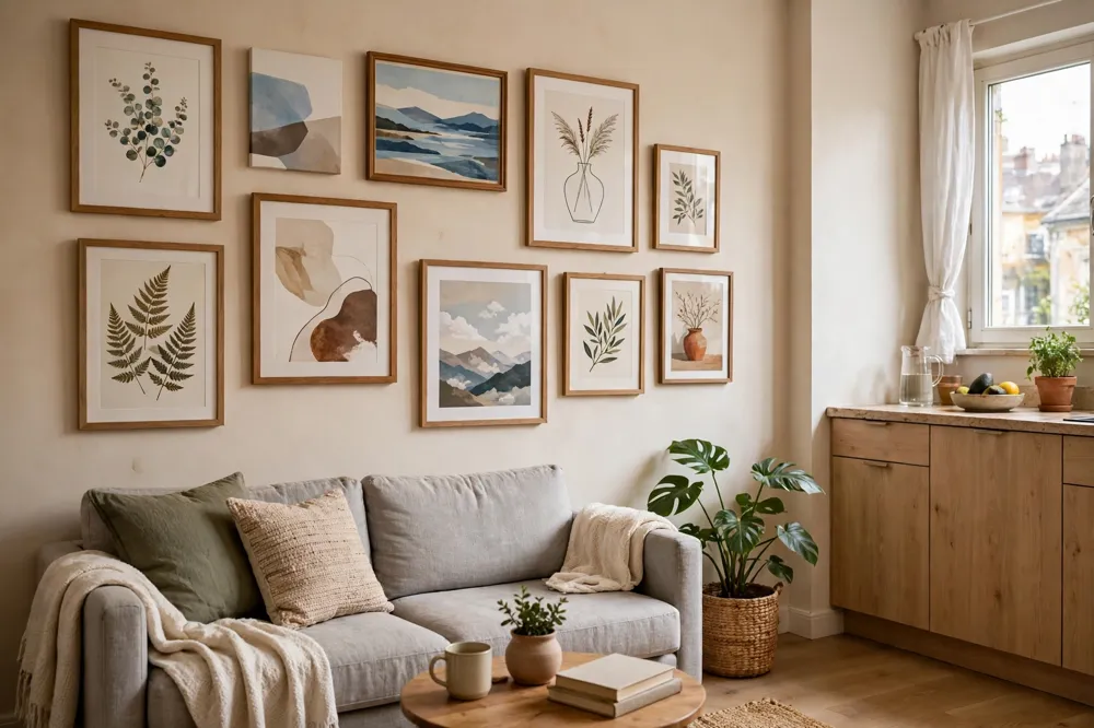 Small apartment gallery walls