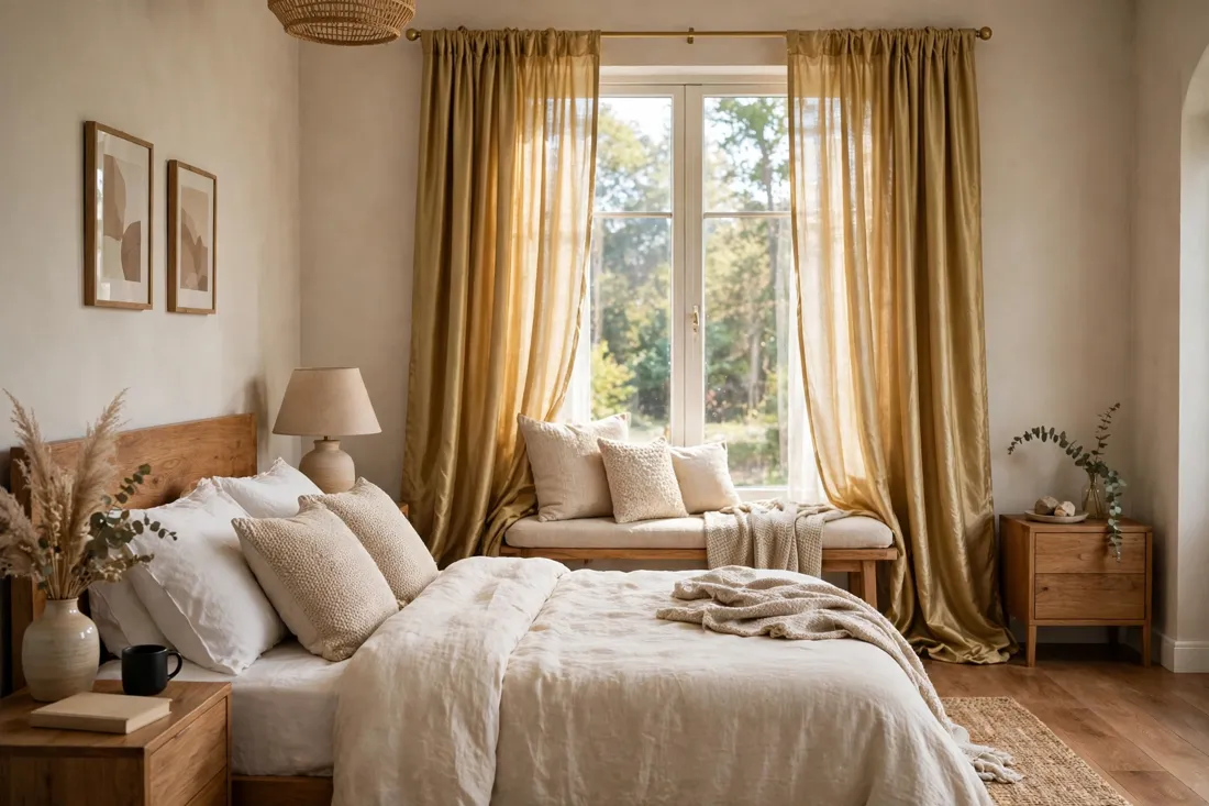 Gold curtains