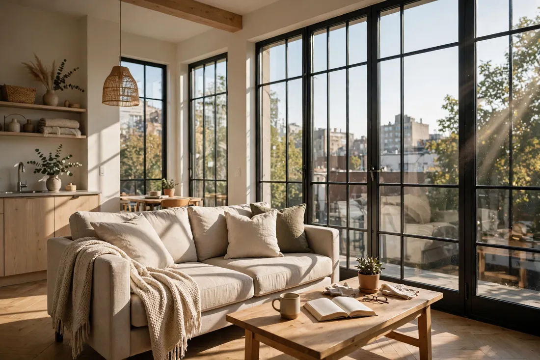 Studio apartment ignoring natural light mistake