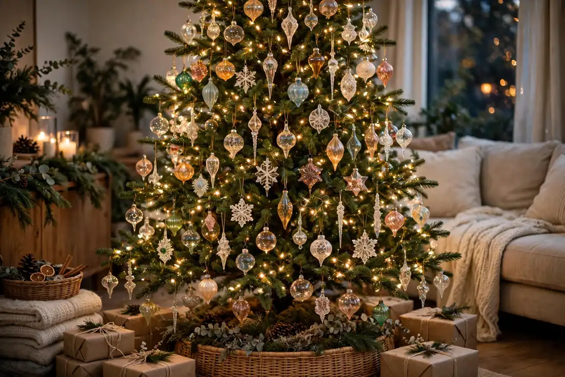 Glass and lights tree