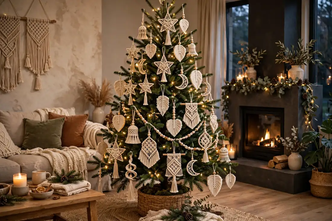 Unique tree with macrame