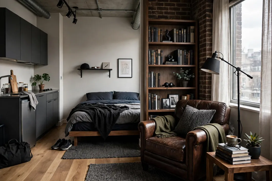 Men's reading nook