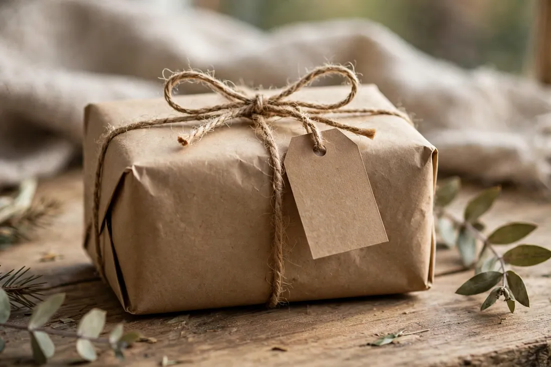 Rustic twine wrapping