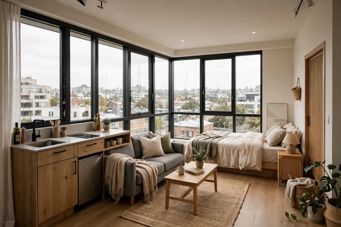 Corner floor plan