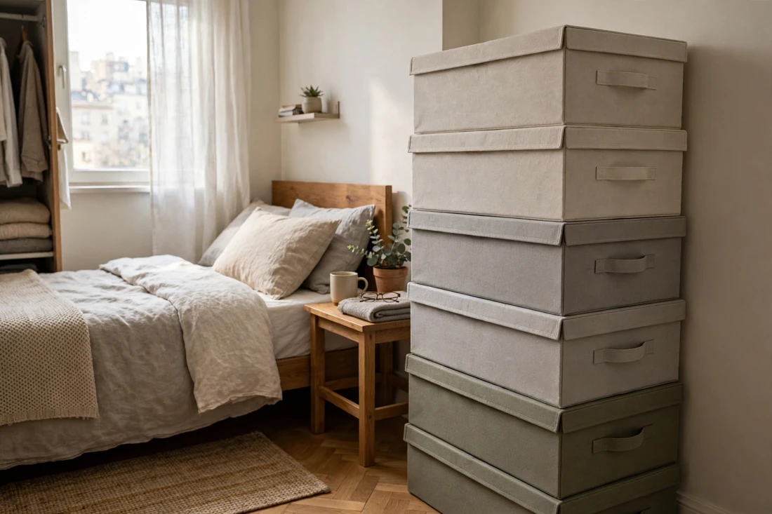 Small apartment foldable storage boxes