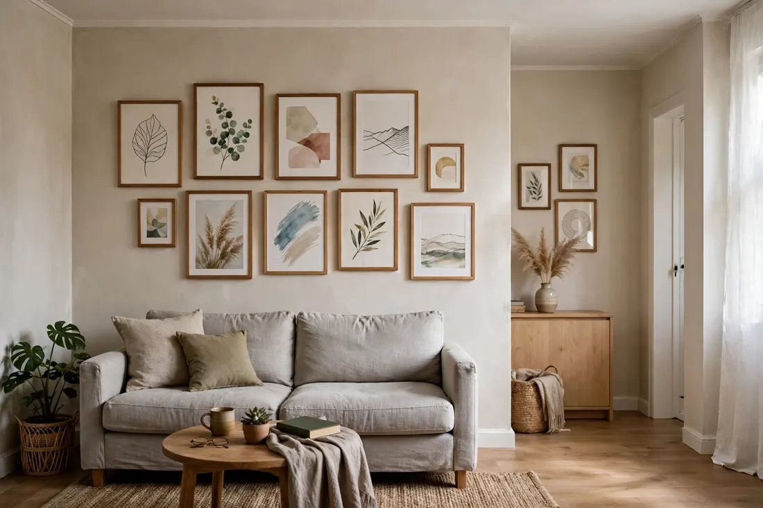 Small apartment gallery wall