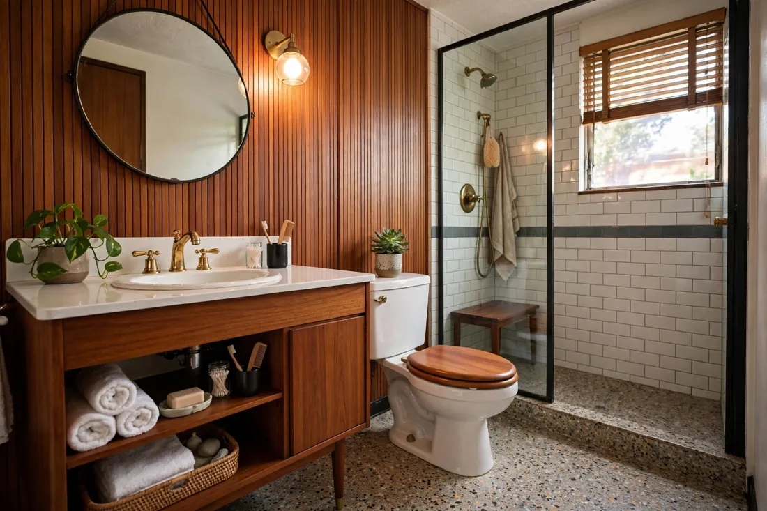 Mid century bathroom