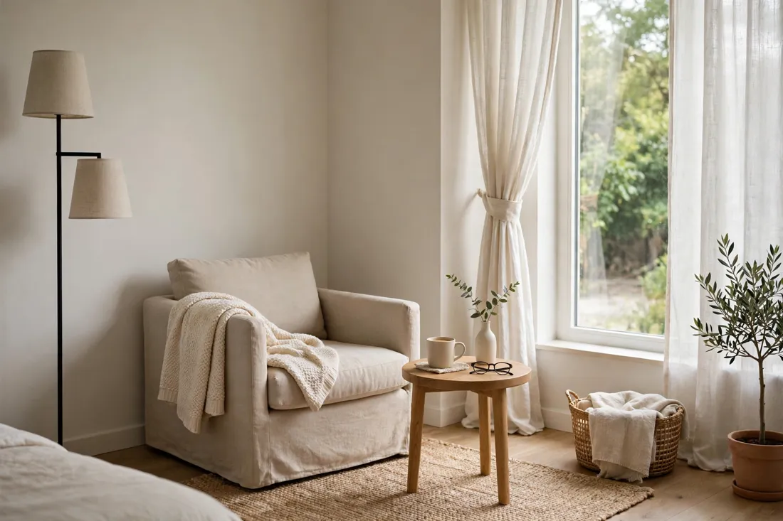 Minimalist reading corner