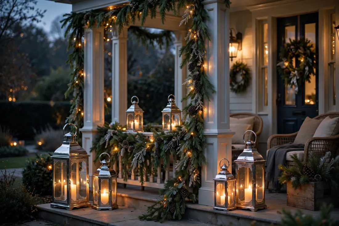 Sophisticated silver lantern evening