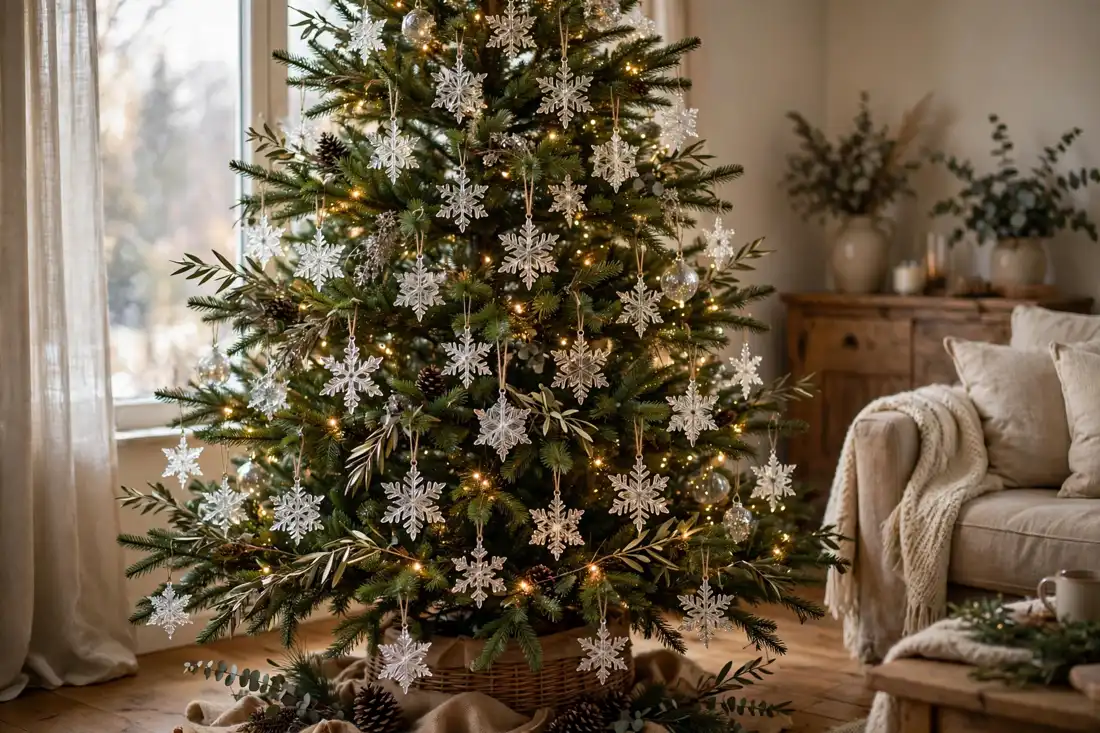 Glass snowflake ornaments