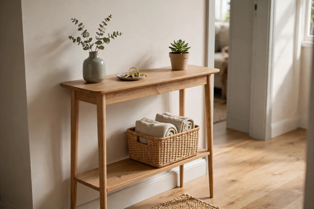 Small apartment slim console table
