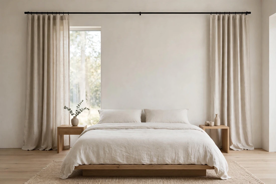 Double minimalist curtains