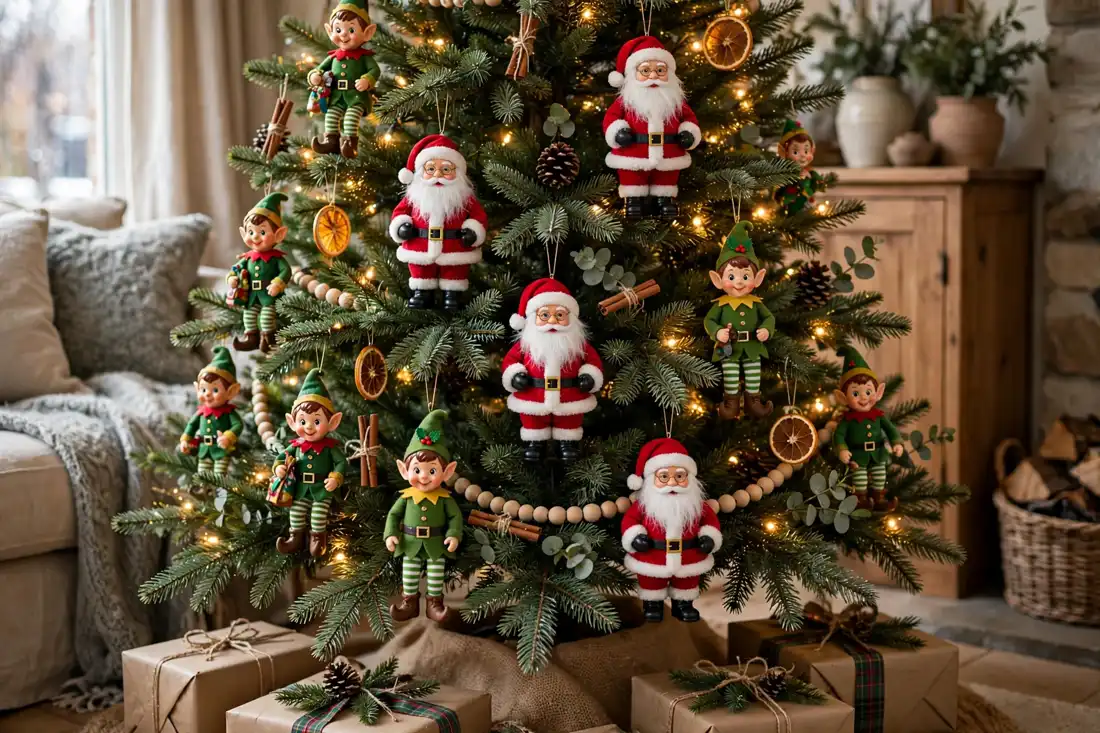 Santa and elves tree
