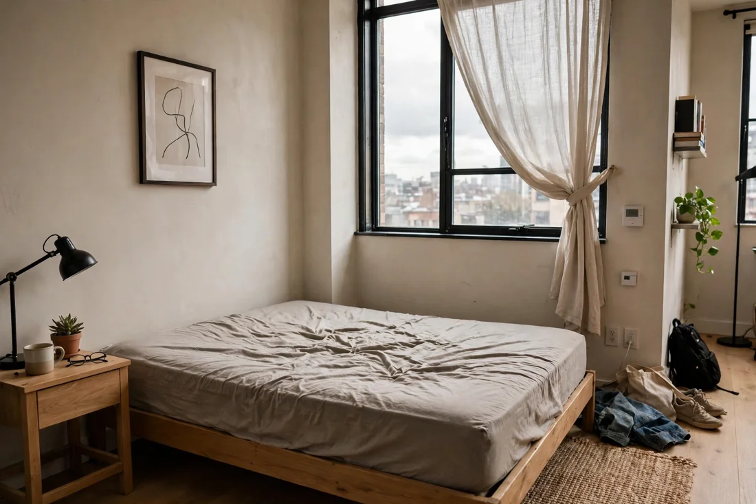 Studio apartment forgetting bedding basics mistake