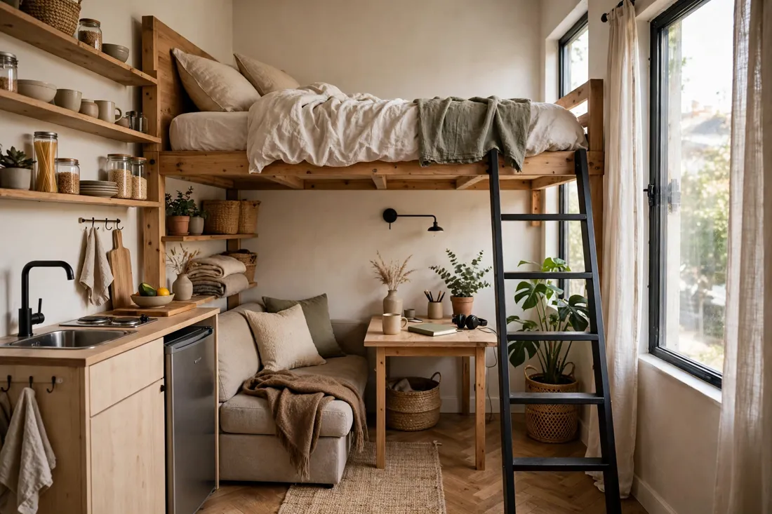 Tiny loft bed