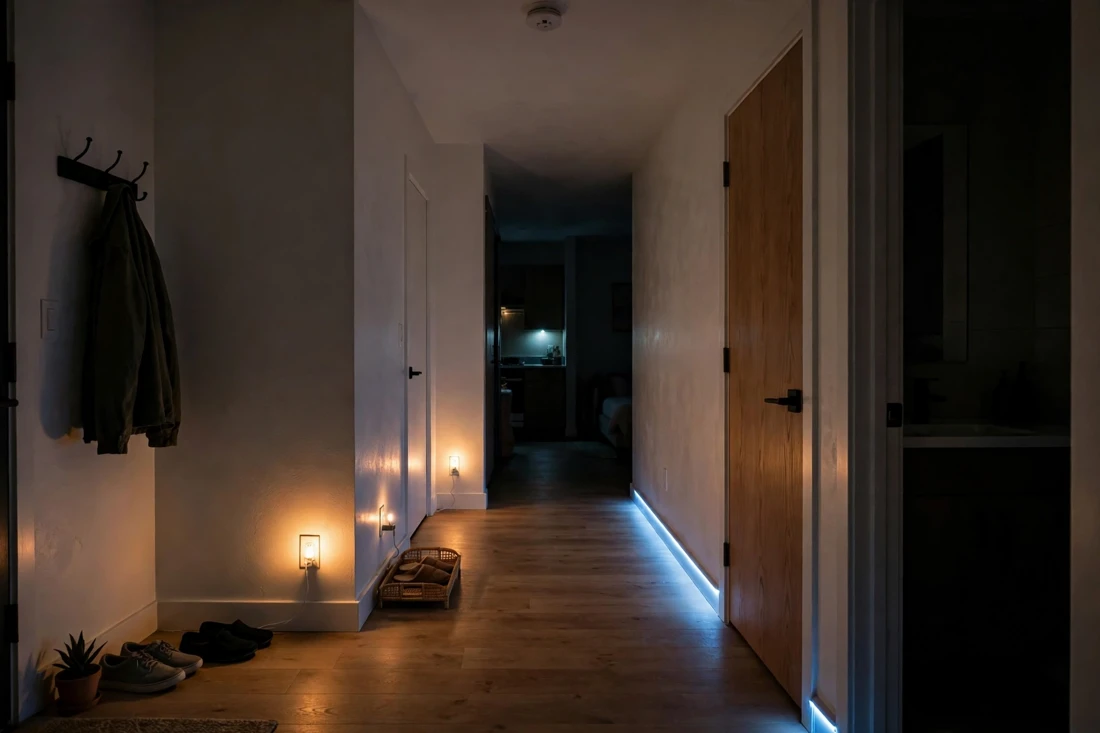 Studio apartment night light path tip