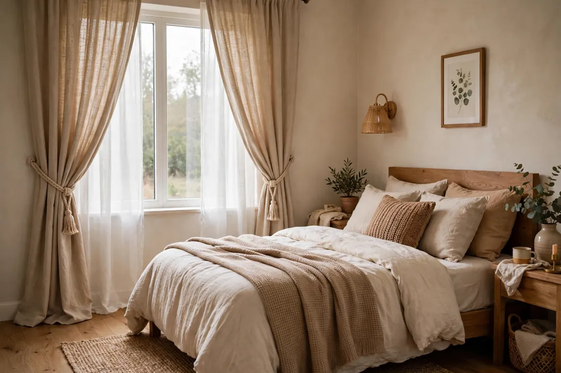 Cozy curtain tiebacks