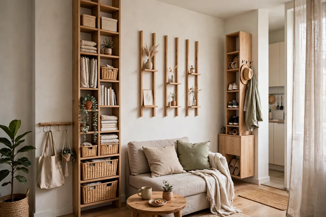 Small apartment vertical storage