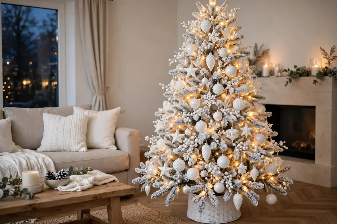 Monochrome white tree