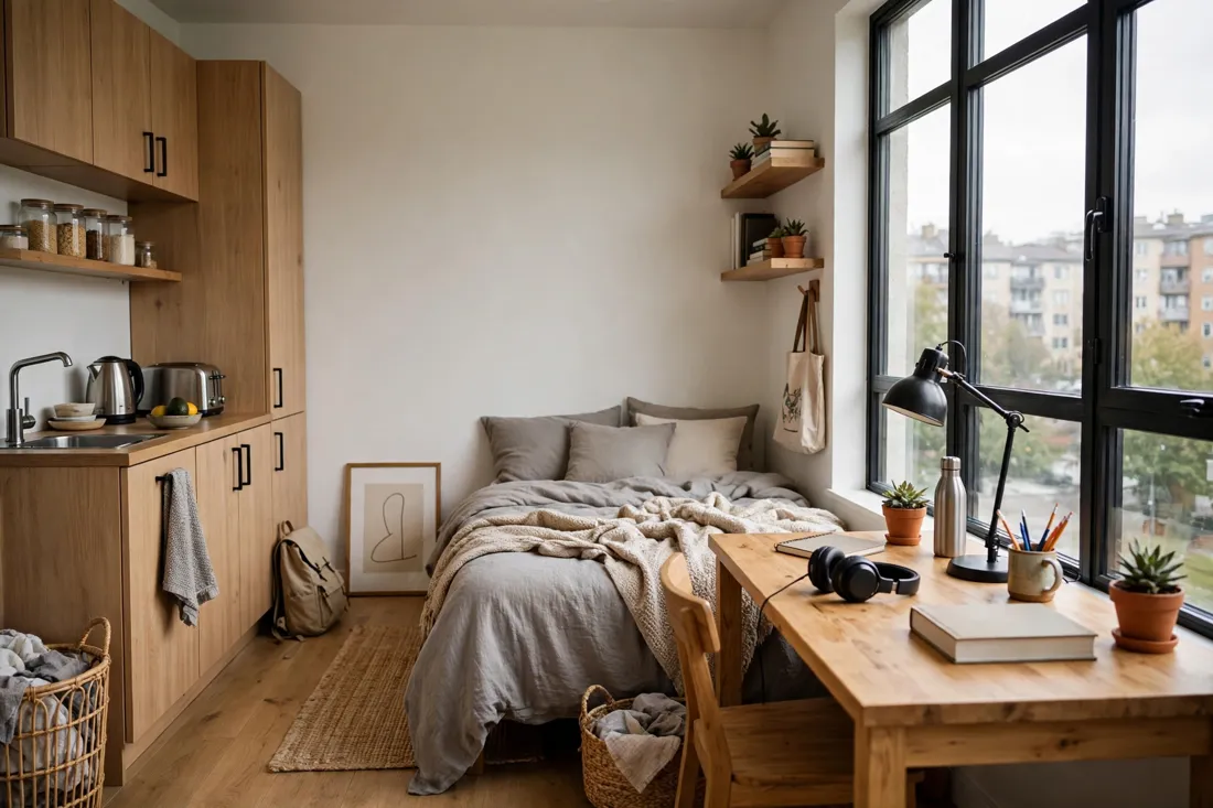 Study nook by window