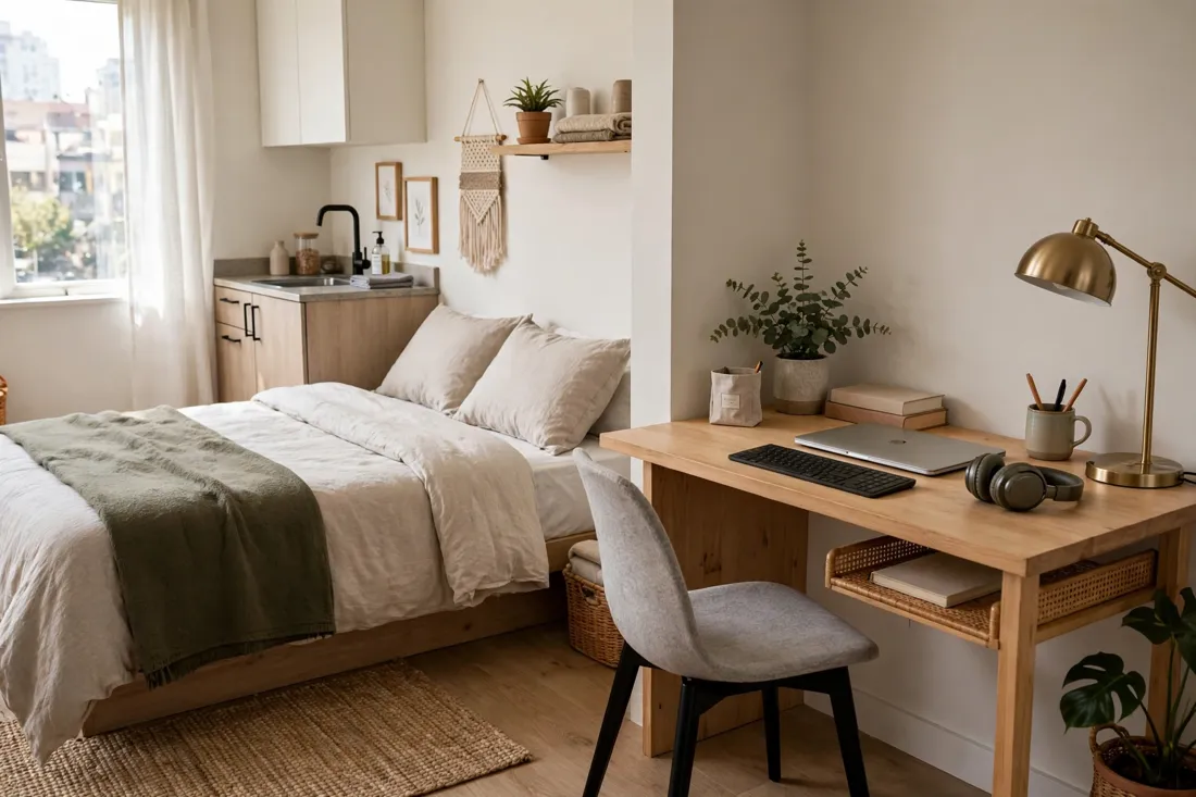 Airbnb studio work desk