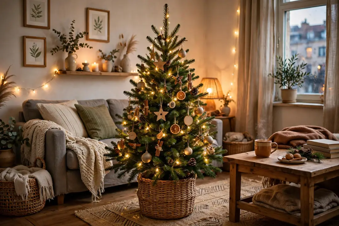 Apartment tree in basket