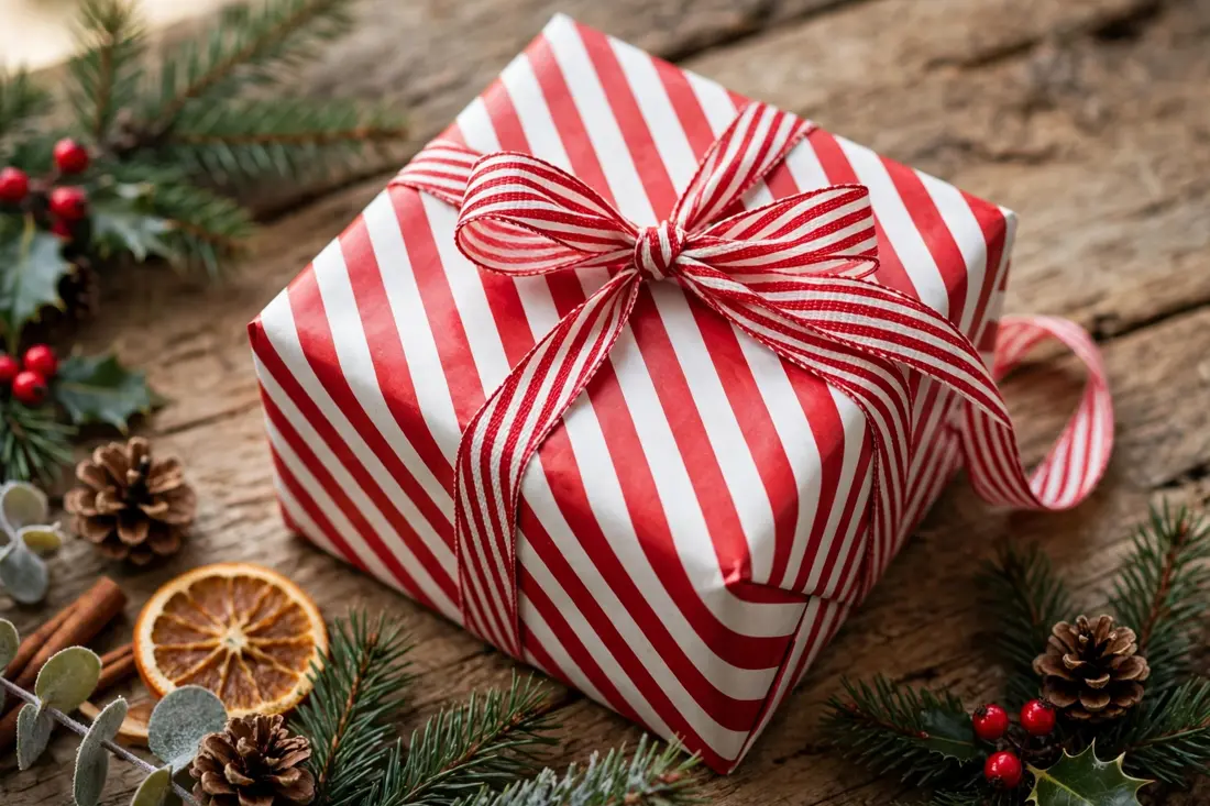 Candy cane wrapping