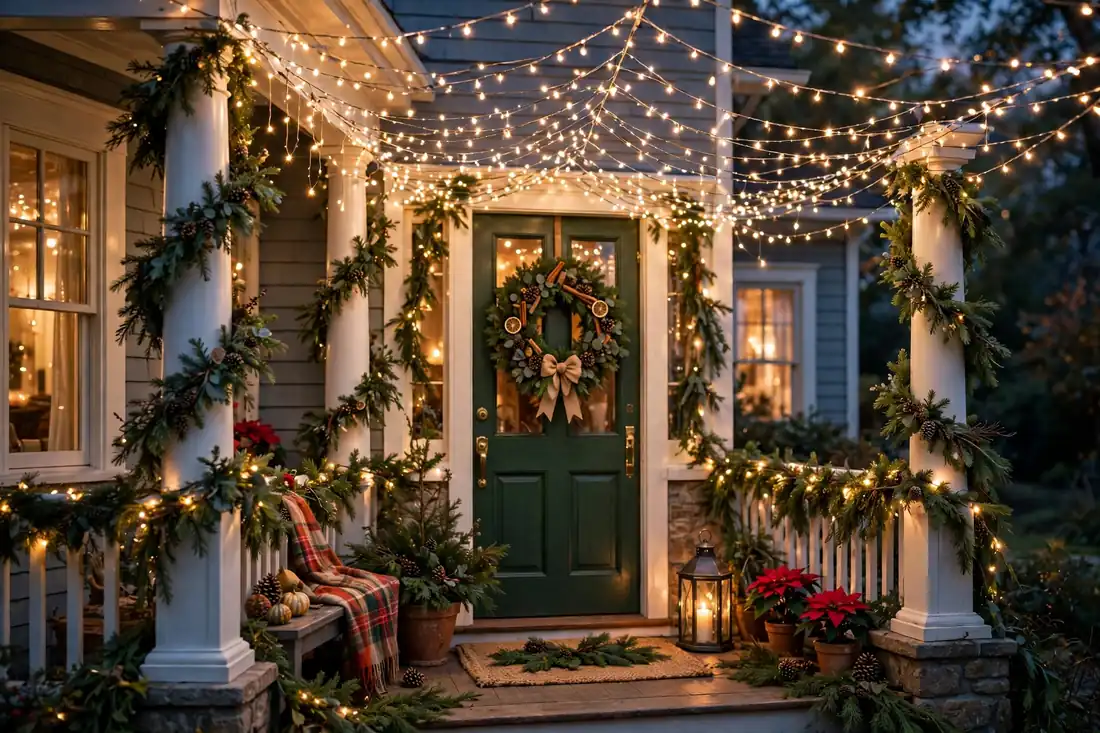 Twinkling fairy light canopy