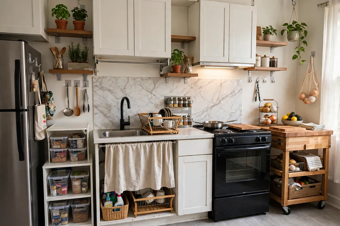 Renter kitchen hacks